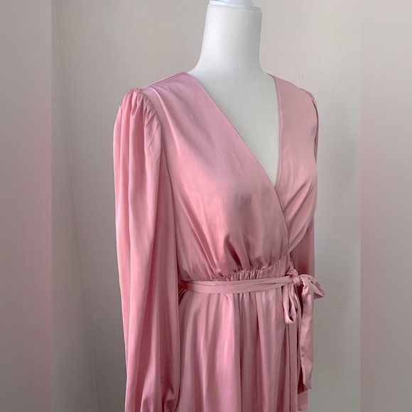 Forever 21 Elegant Pink Wrap Dress - Picture 2 of 5